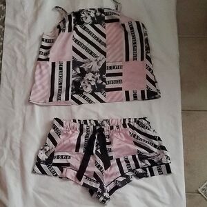 Victoria's Secret Pink and Black Pajama Set